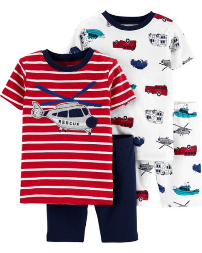 Pijama  4 Piezas de Helicóptero Carter's - Talla 2