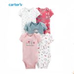 Pack x 5 bodys manga corta flores y mariposas - Carter's bebé mujer (9M)
