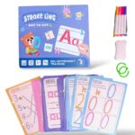 Libro de trazos reutilizable y divertido - números, letras y sílabas para niños