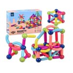 Bloques de construcción imantados - Palos magnéticos 64 piezas